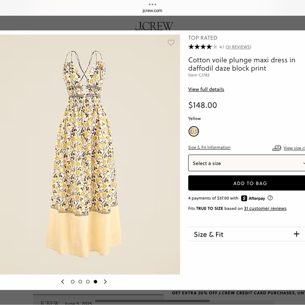 J. Crew Daffodil Floral Maxi Dress - Picture 3 of 5